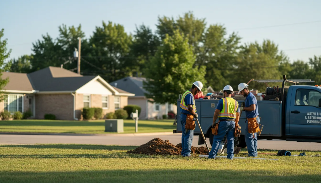 Residential water line and bathroom plumbing service in Scottsboro, AL